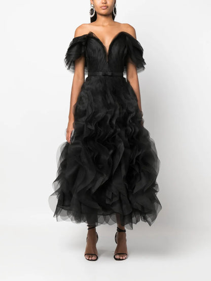 Fully-Ruffled Maxi Dress