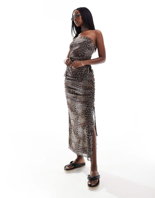 Co-Ord Asymmetric Mesh Maxi Skirt