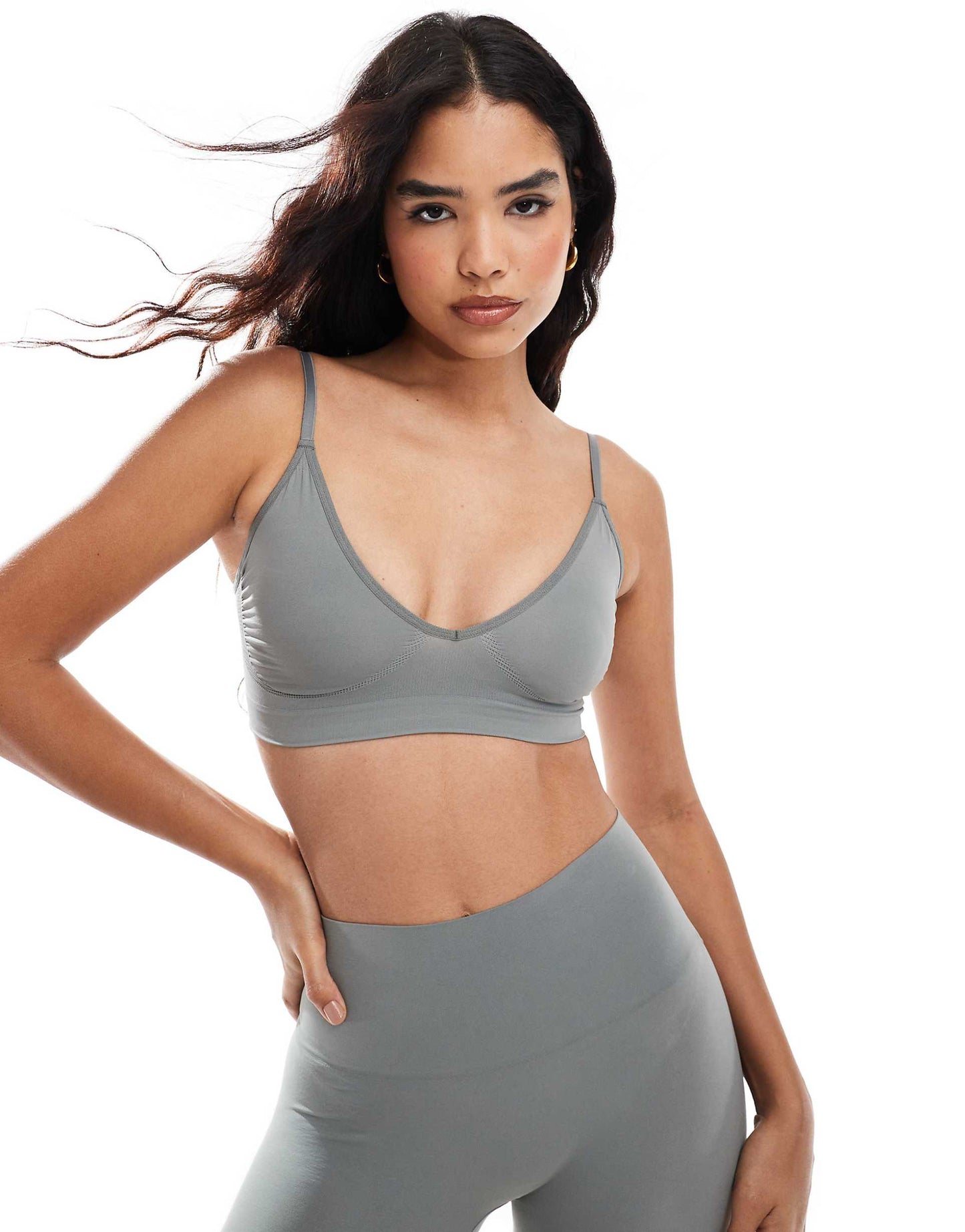 Seamless Deep V Bra Top Co-Ord