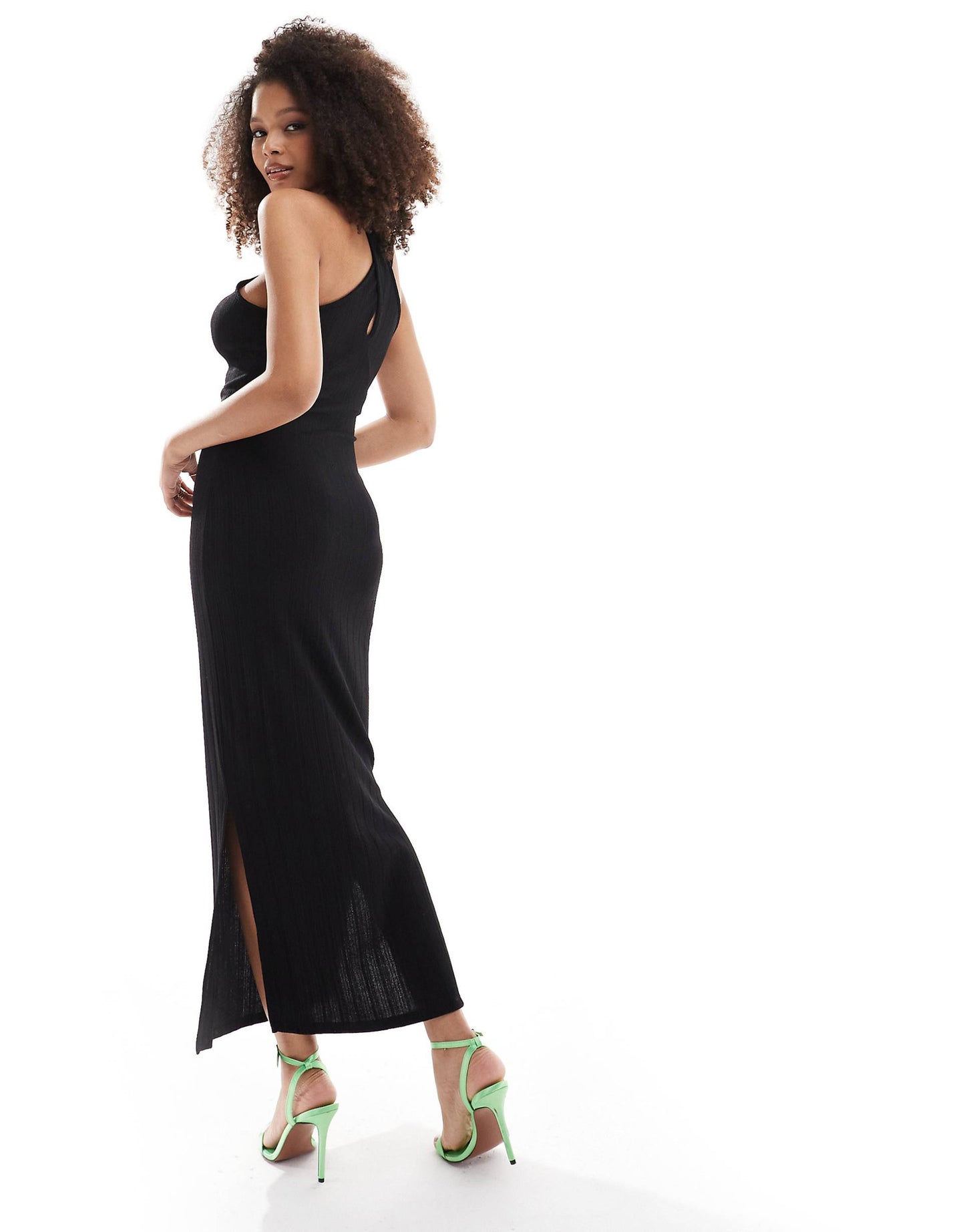 Jersey Twist Halter Midi Dress