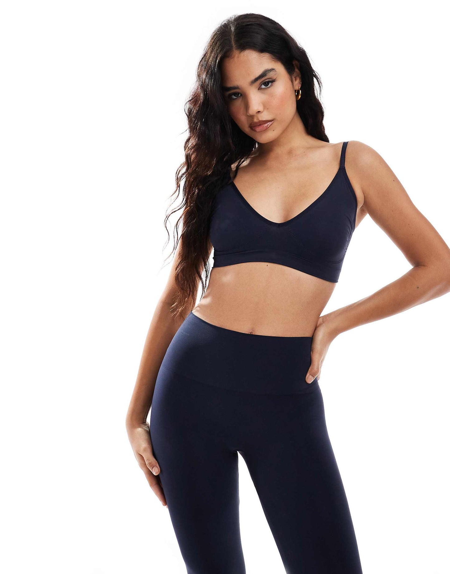 Seamless Deep V Bra Top Co-Ord