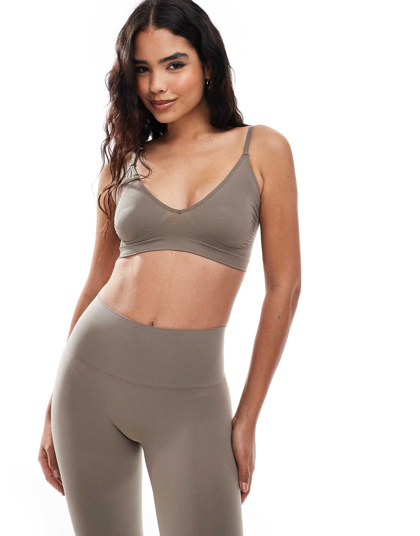 Seamless Deep V Bra Top Co-Ord