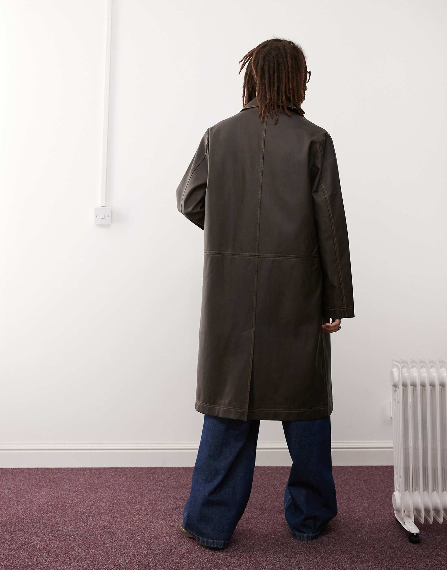 Leather Look Longerline Shacket