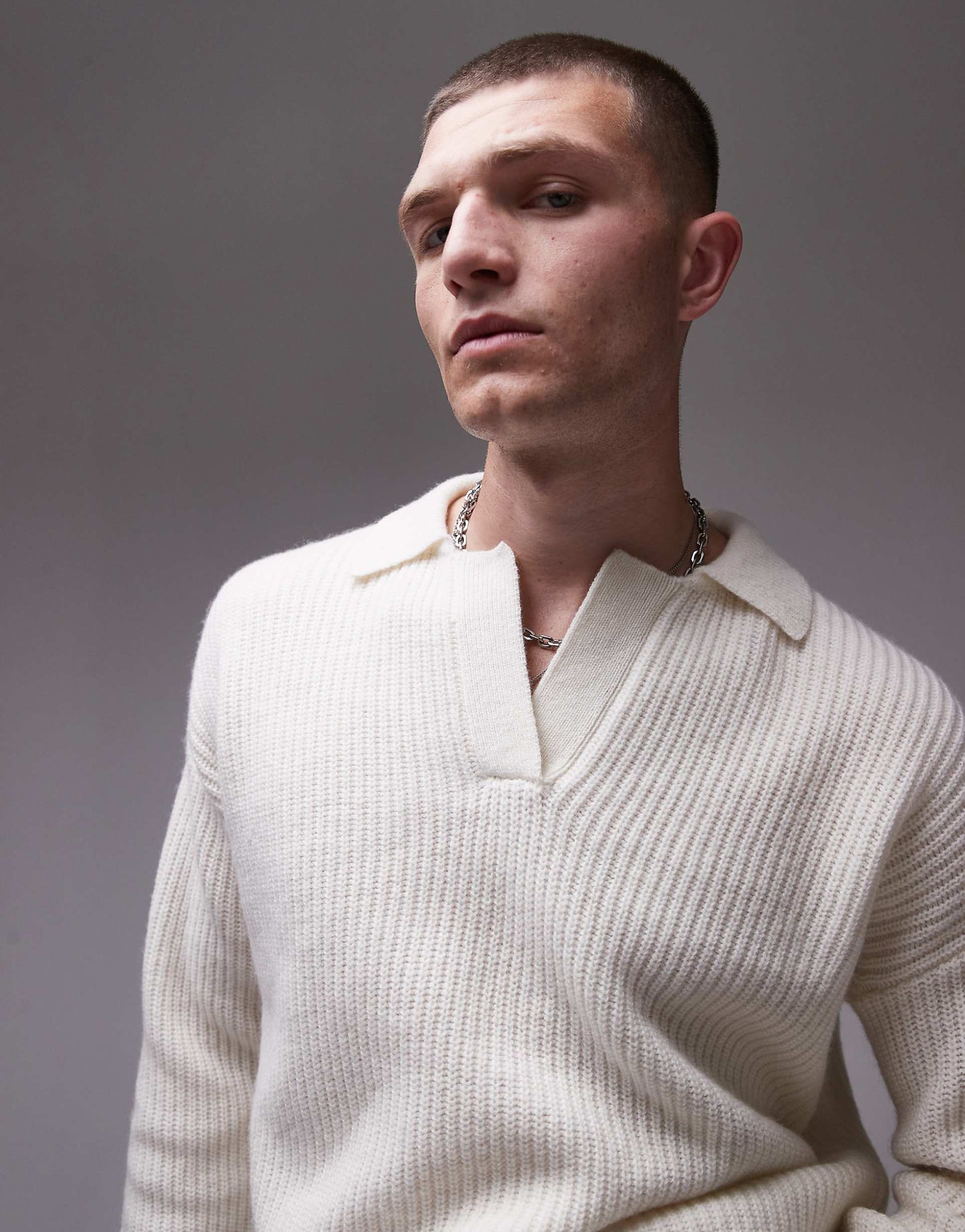 Relaxed Fit Lambswool Crew Jumper