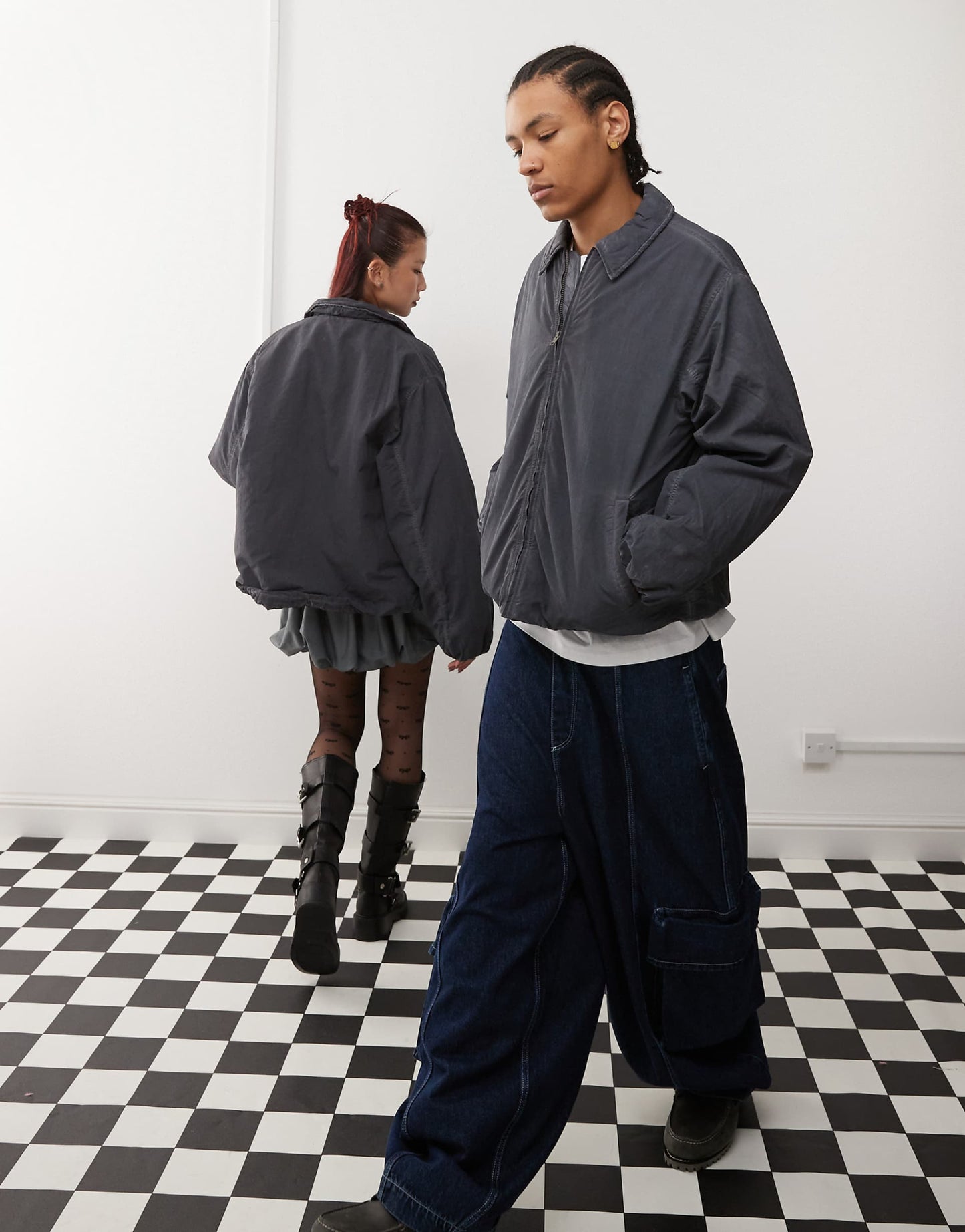 Unisex Washed Harrington Jacket