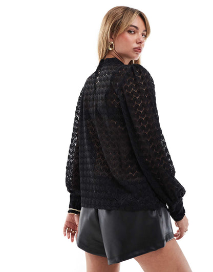 Long Sleeve Lace Top