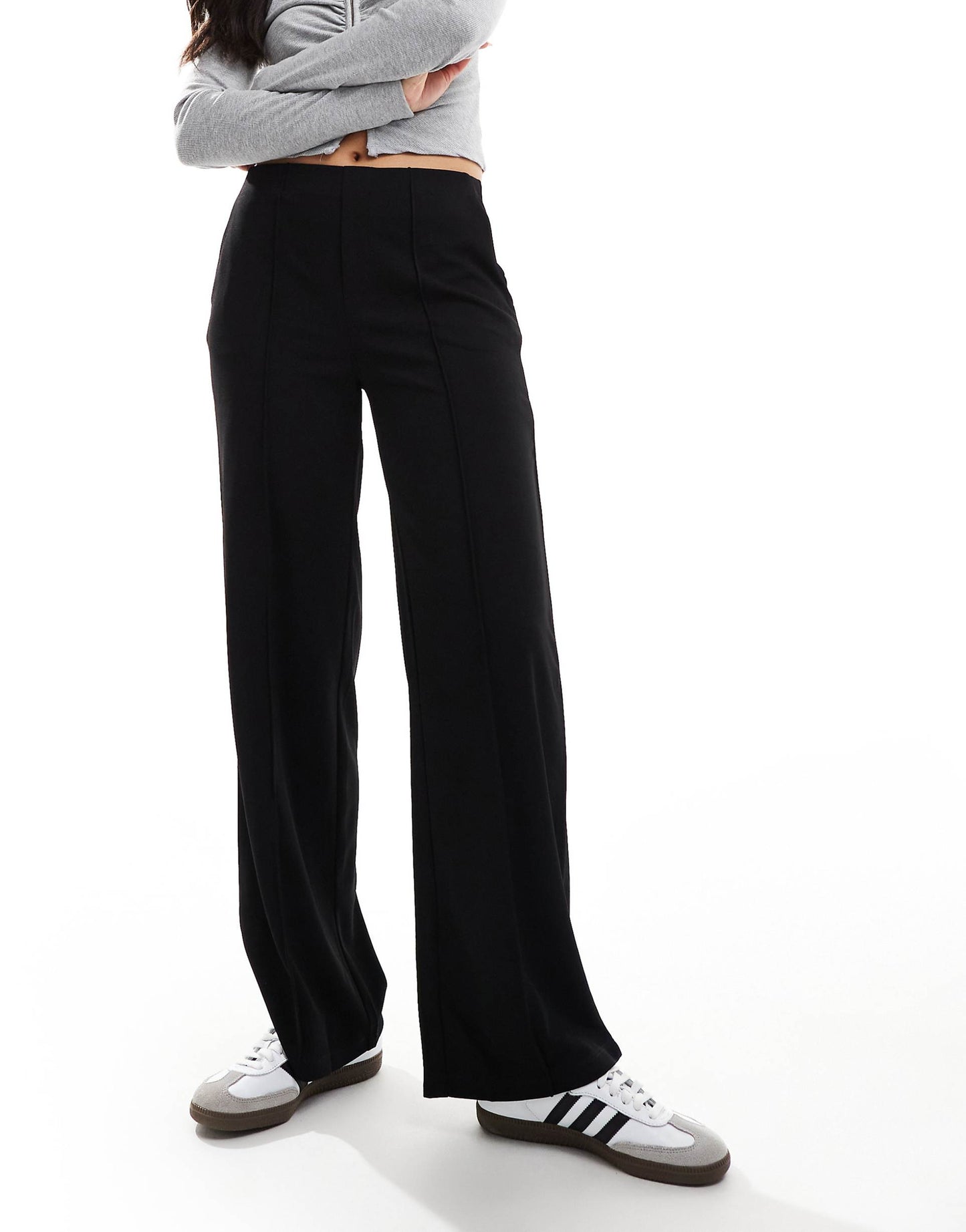 High Waist Trouser With Front Seam Detail