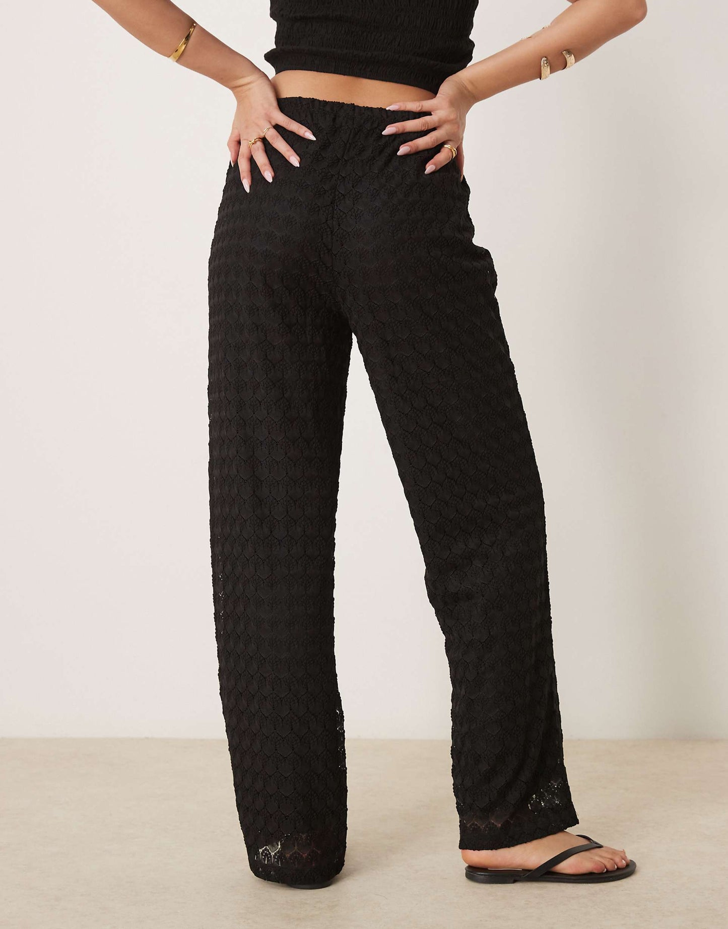 Loose Textured Trousers