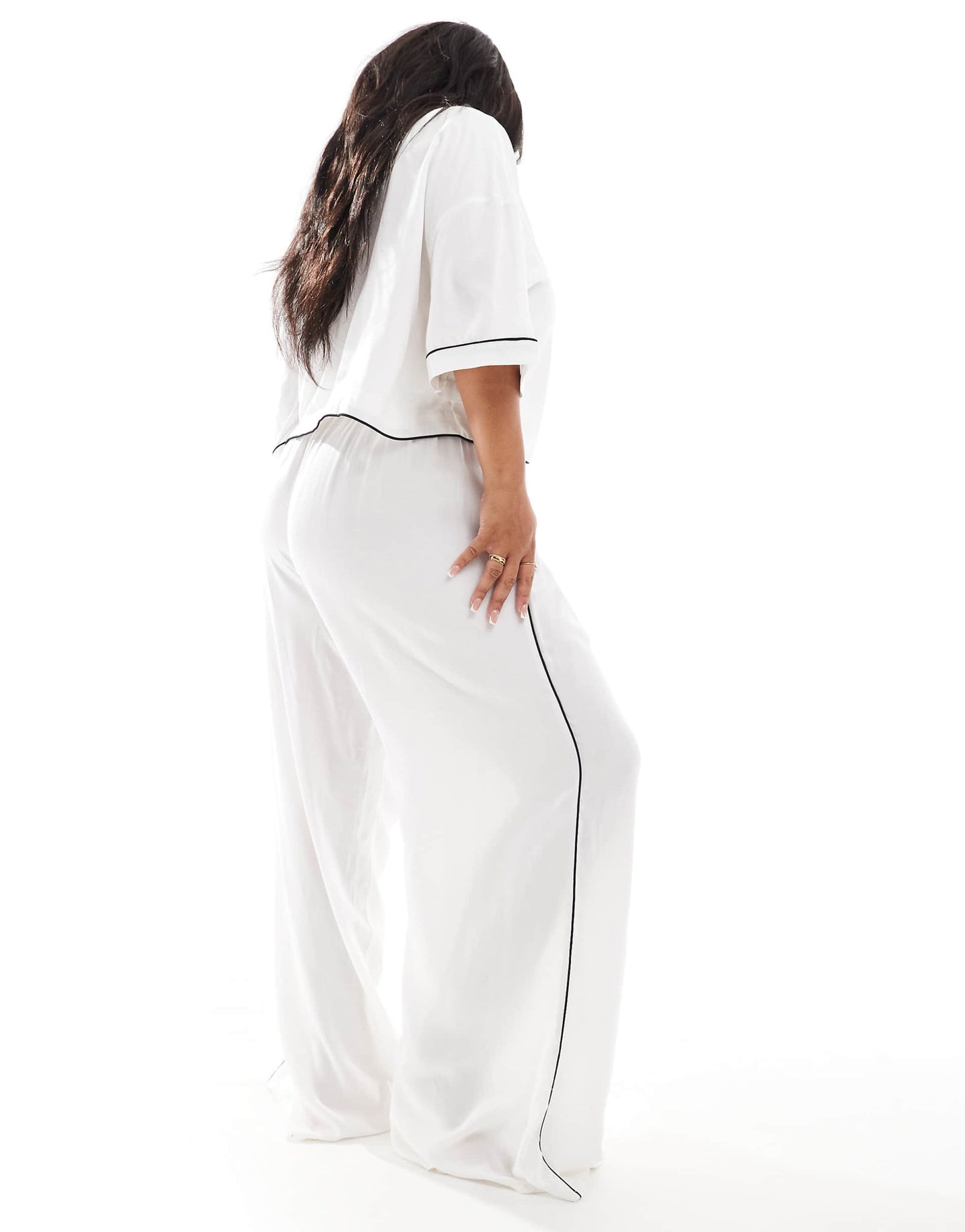 Curve Super Soft Slinky Wide Leg Pyjama Trouser