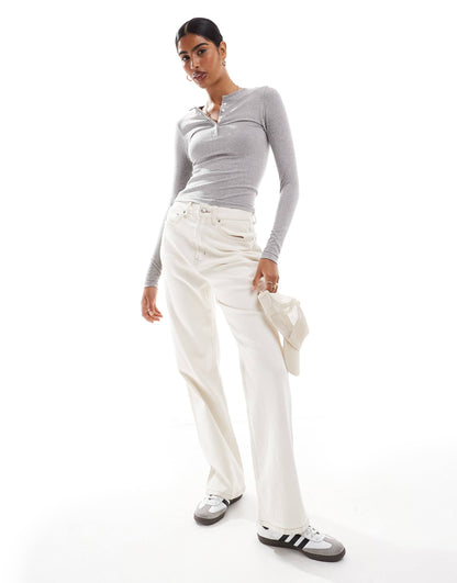 Seamless Sculpting Henley Long Sleeve Top