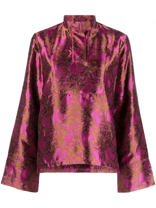 Paavo Jacquard Satin Shirt