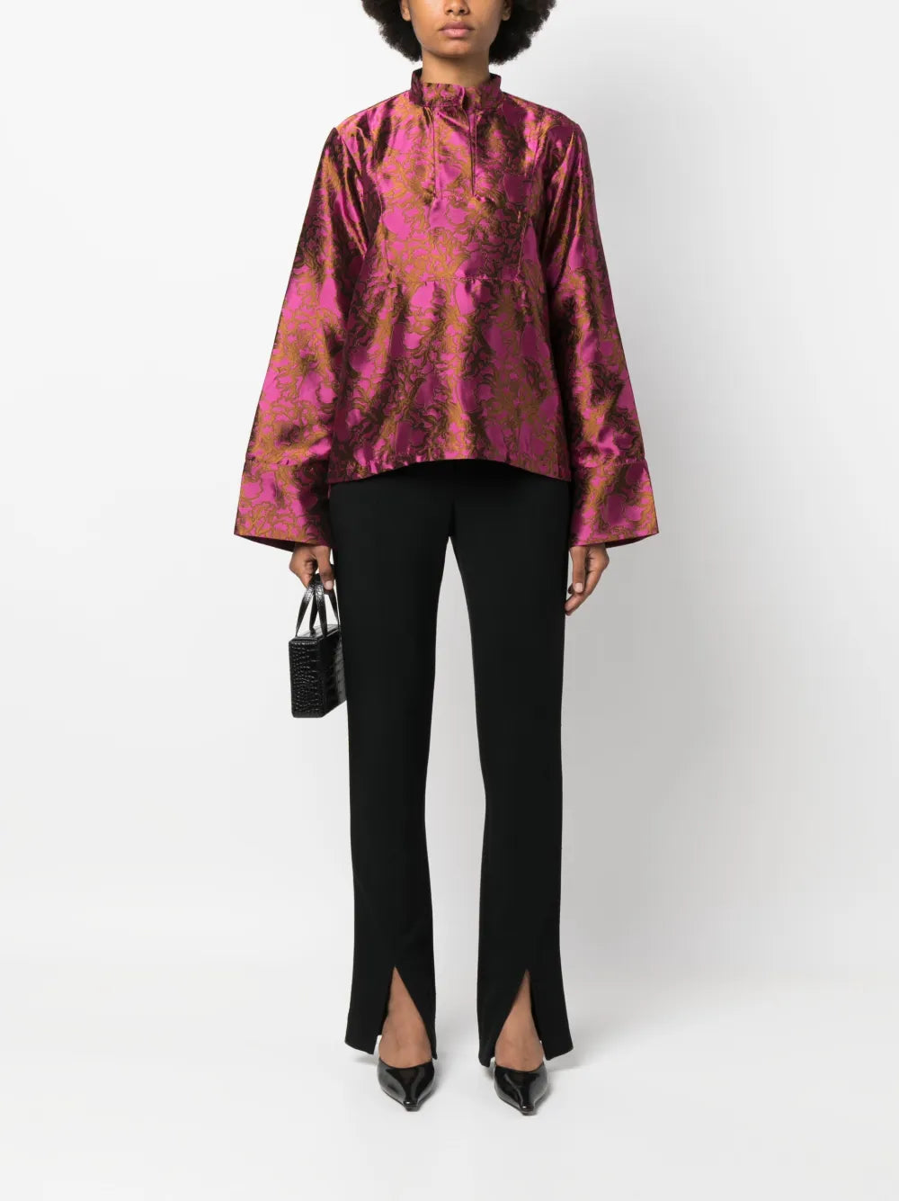Paavo Jacquard Satin Shirt