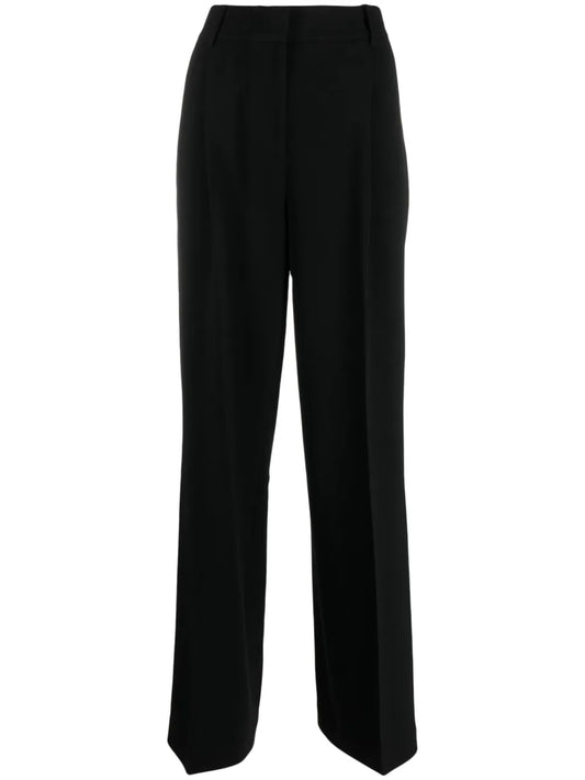 High-Waisted Tailored-Cut Trousers