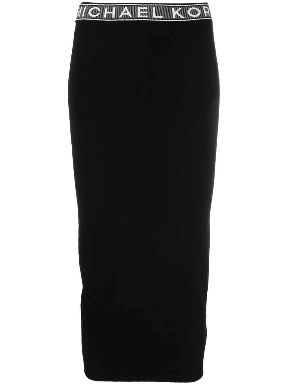 Logo-Waistband Midi Skirt