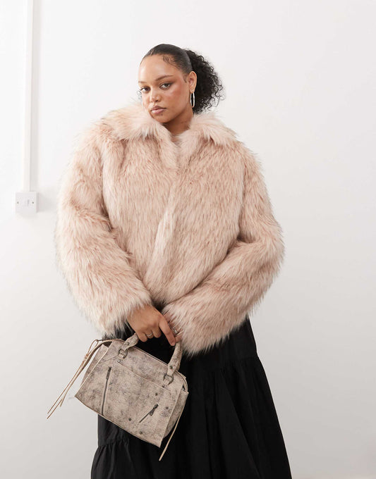 Plus Faux Fur Coat