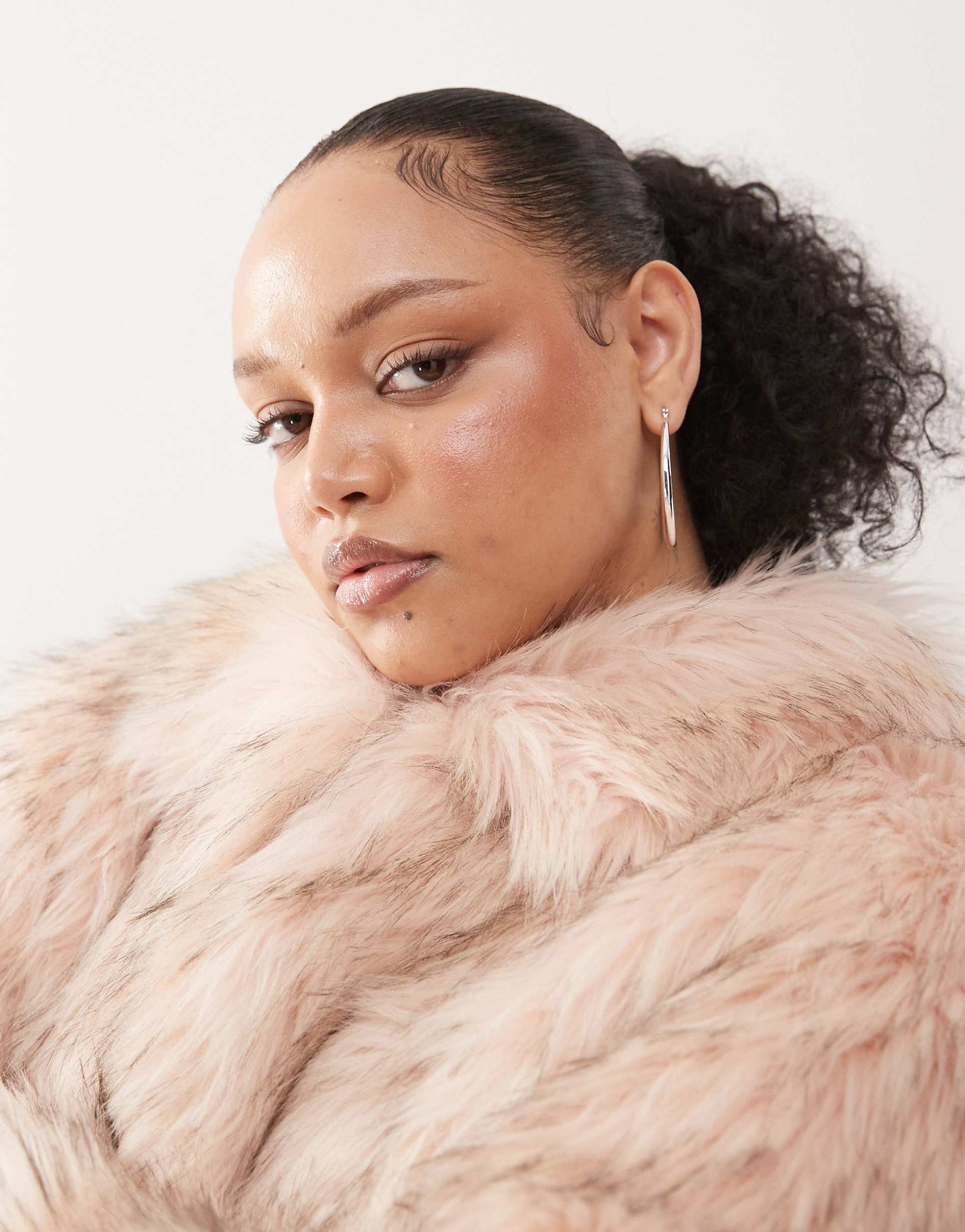 Plus Faux Fur Coat