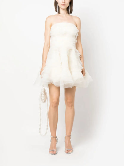 Ruffled Organza Minidress