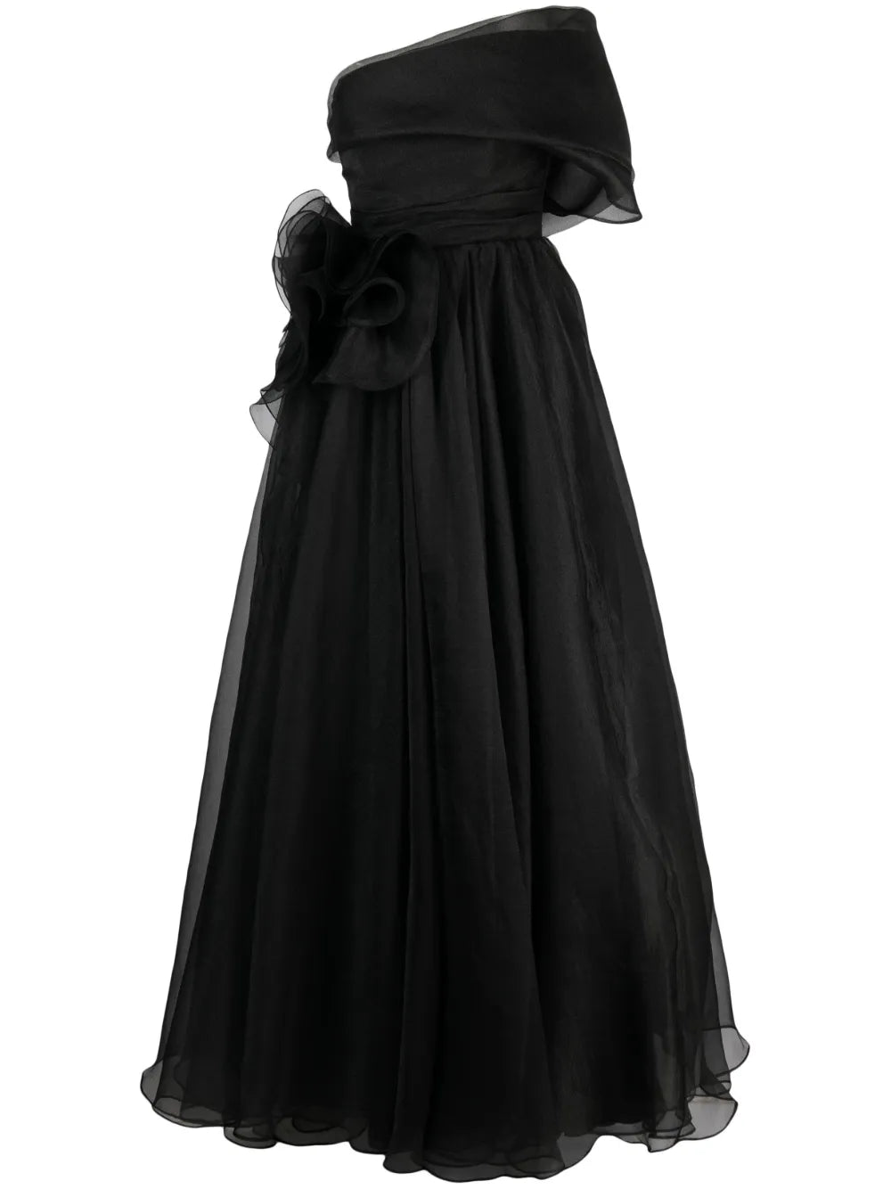 One-Shoulder Draped Maxi Dress