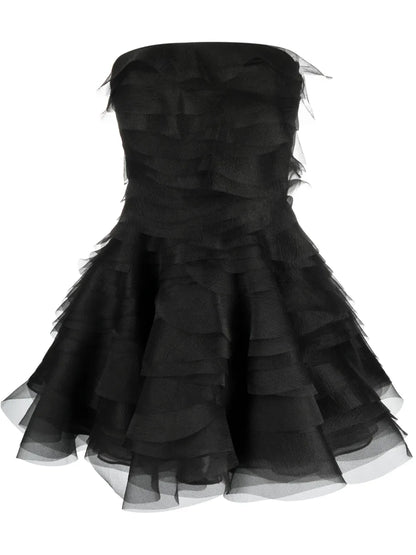 Ruffled Organza Minidress