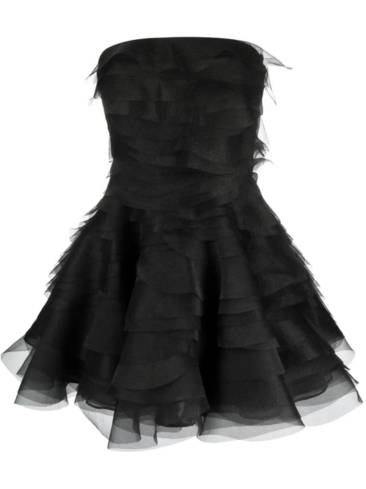 Ruffled Organza Minidress