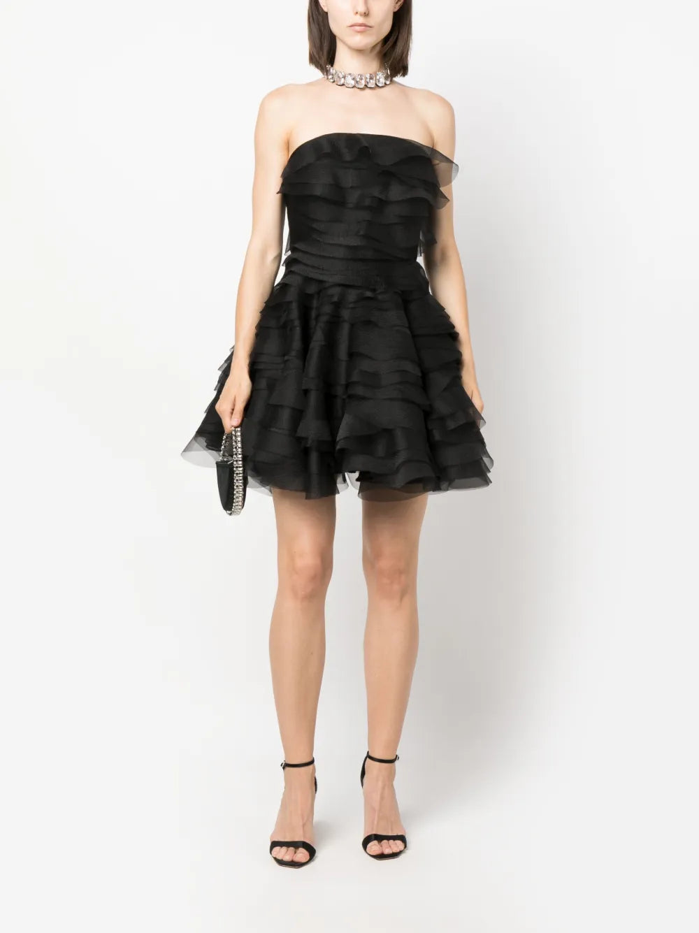 Ruffled Organza Minidress