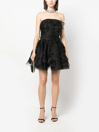 Ruffled Organza Minidress