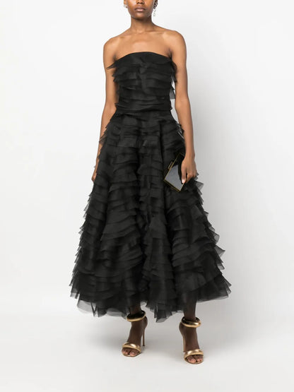Fully-Ruffled Maxi Dress