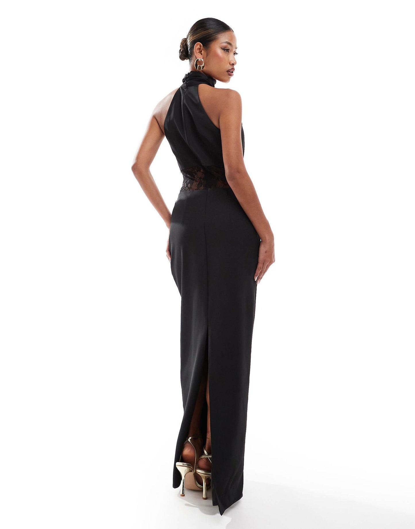 Cut Out Halter Neck Maxi Dress