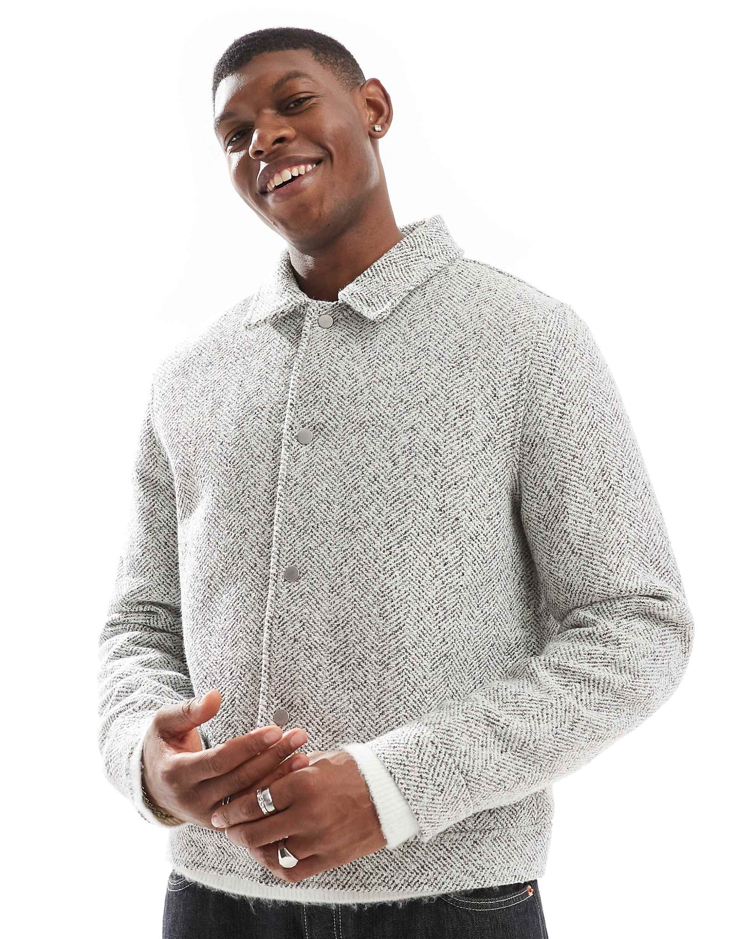 Wool Look Harrington Jacket