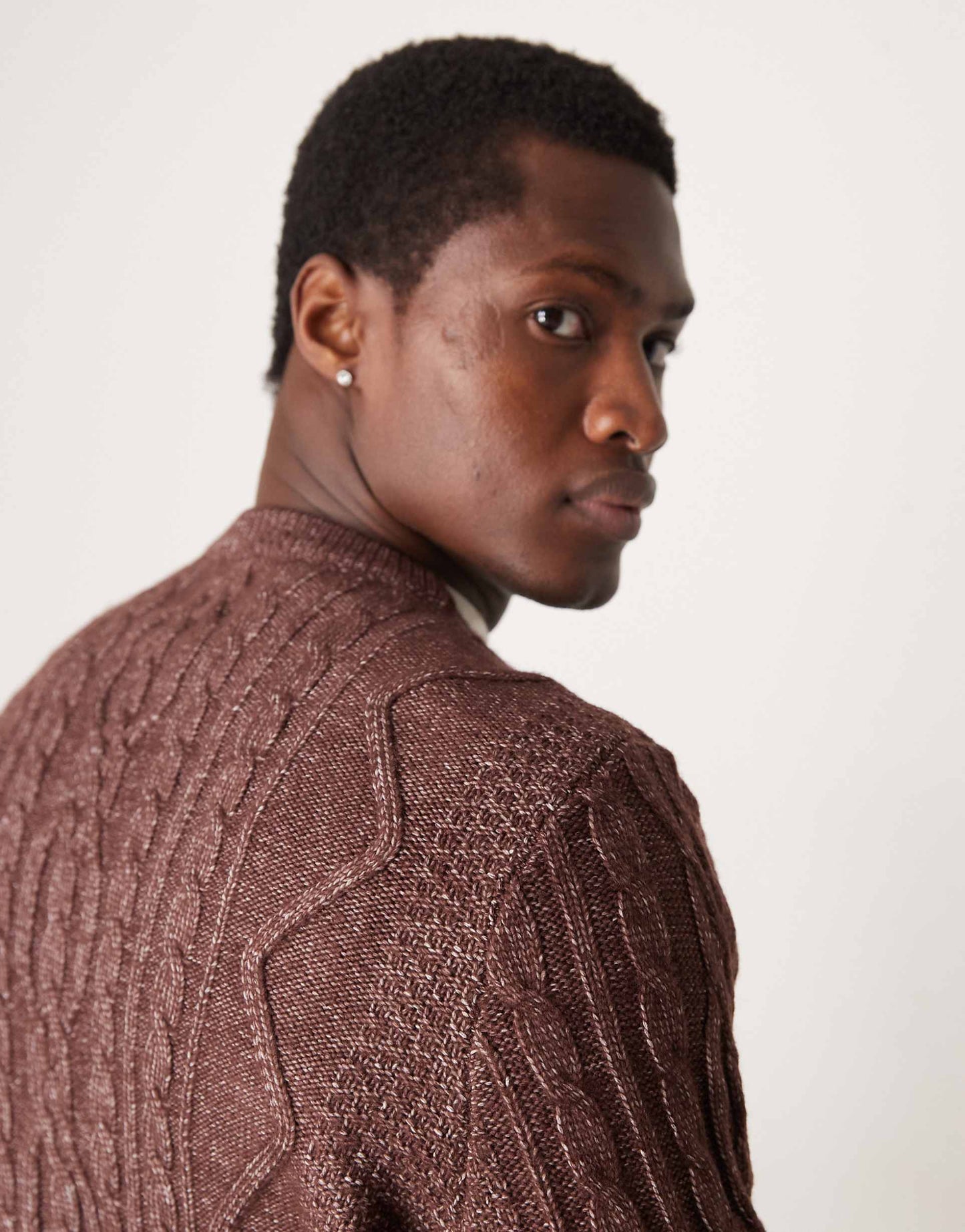 Heavyweight Cable Knit Crew Neck Jumper