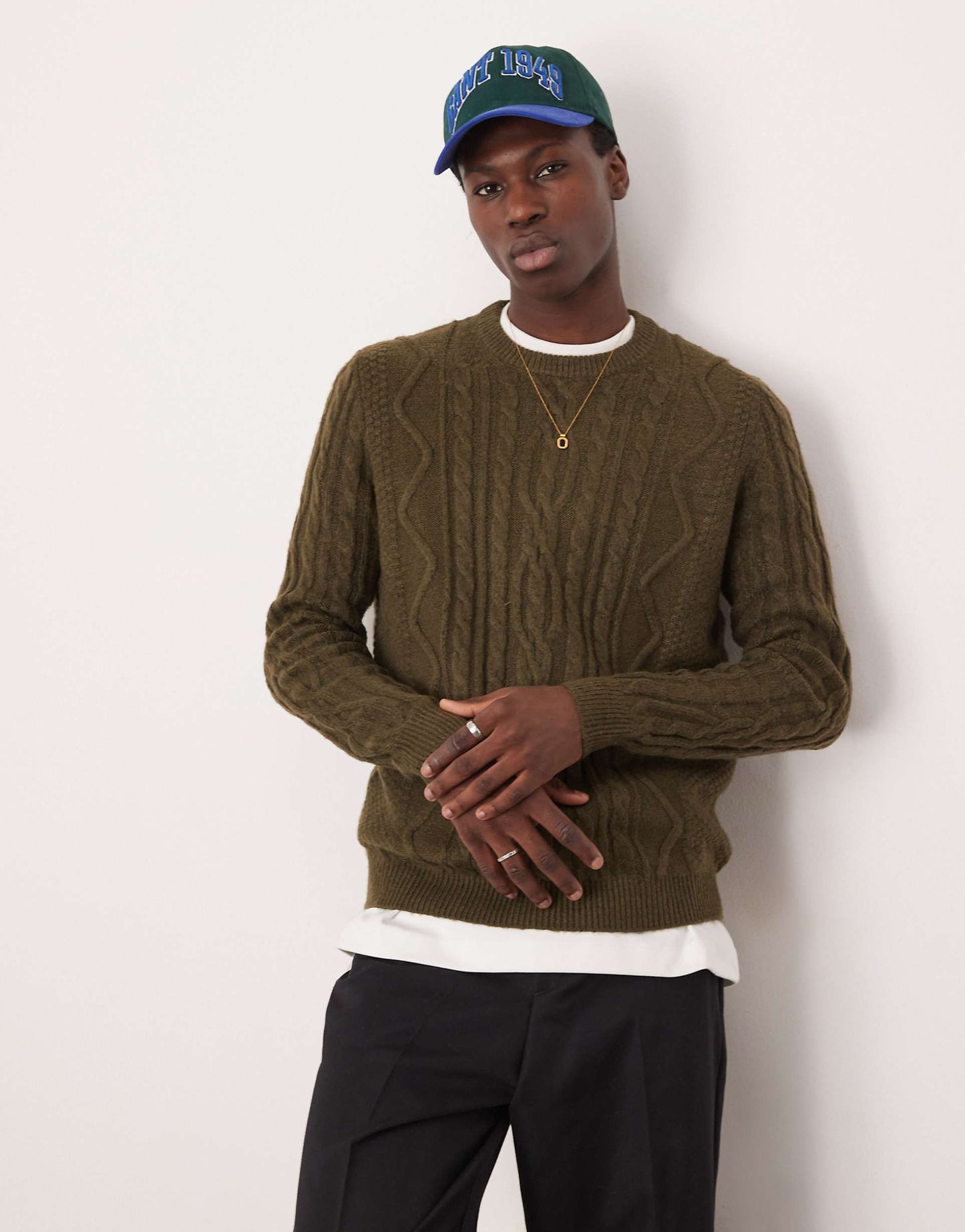 Heavyweight Cable Knit Crew Neck Jumper