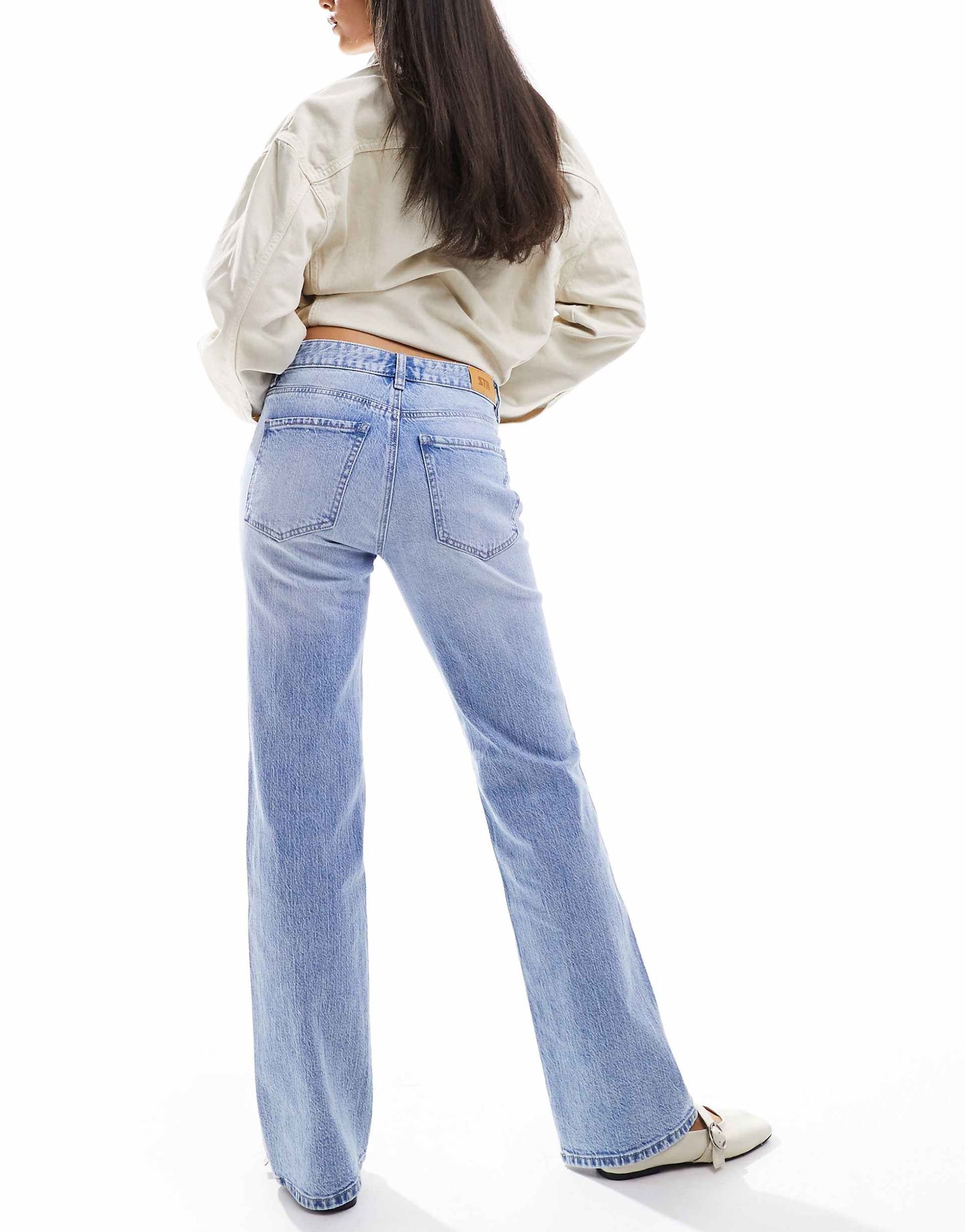 Str Straight Low Waist Jean With Stretch