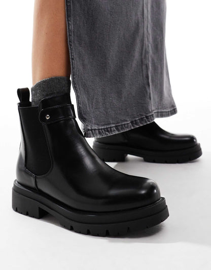 Wide Fit Chunky Chelsea Boots