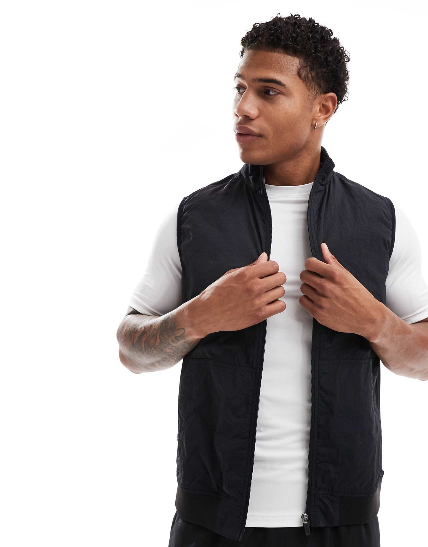 Thermal Zip Up Performance Running Gilet With Zip Phone Pockets