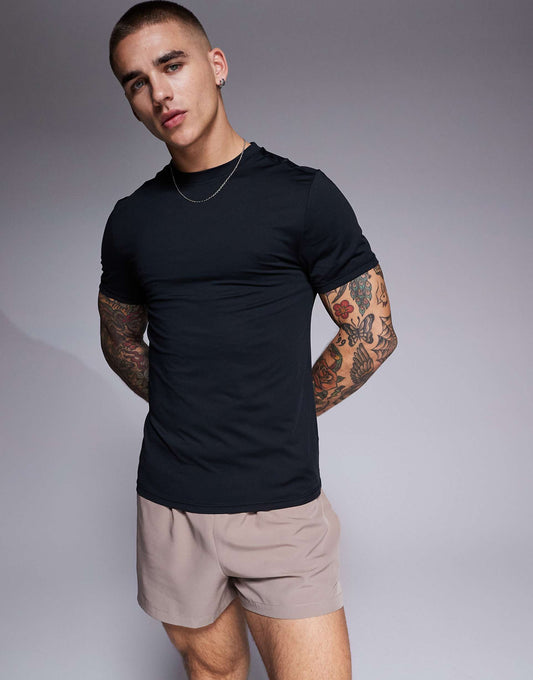 Icon Muscle Fit Training T-Shirt With Quick Dry
