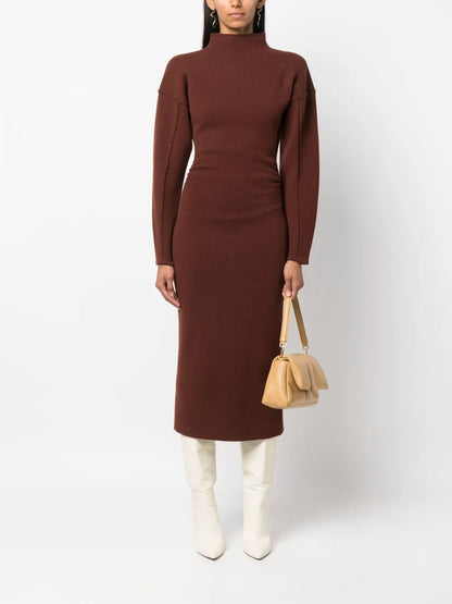 Jadé Exposed-Seam Midi Dress
