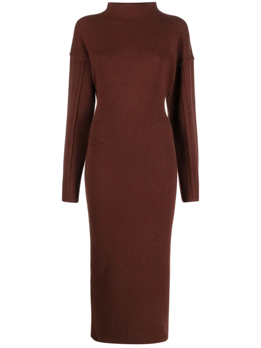 Jadé Exposed-Seam Midi Dress