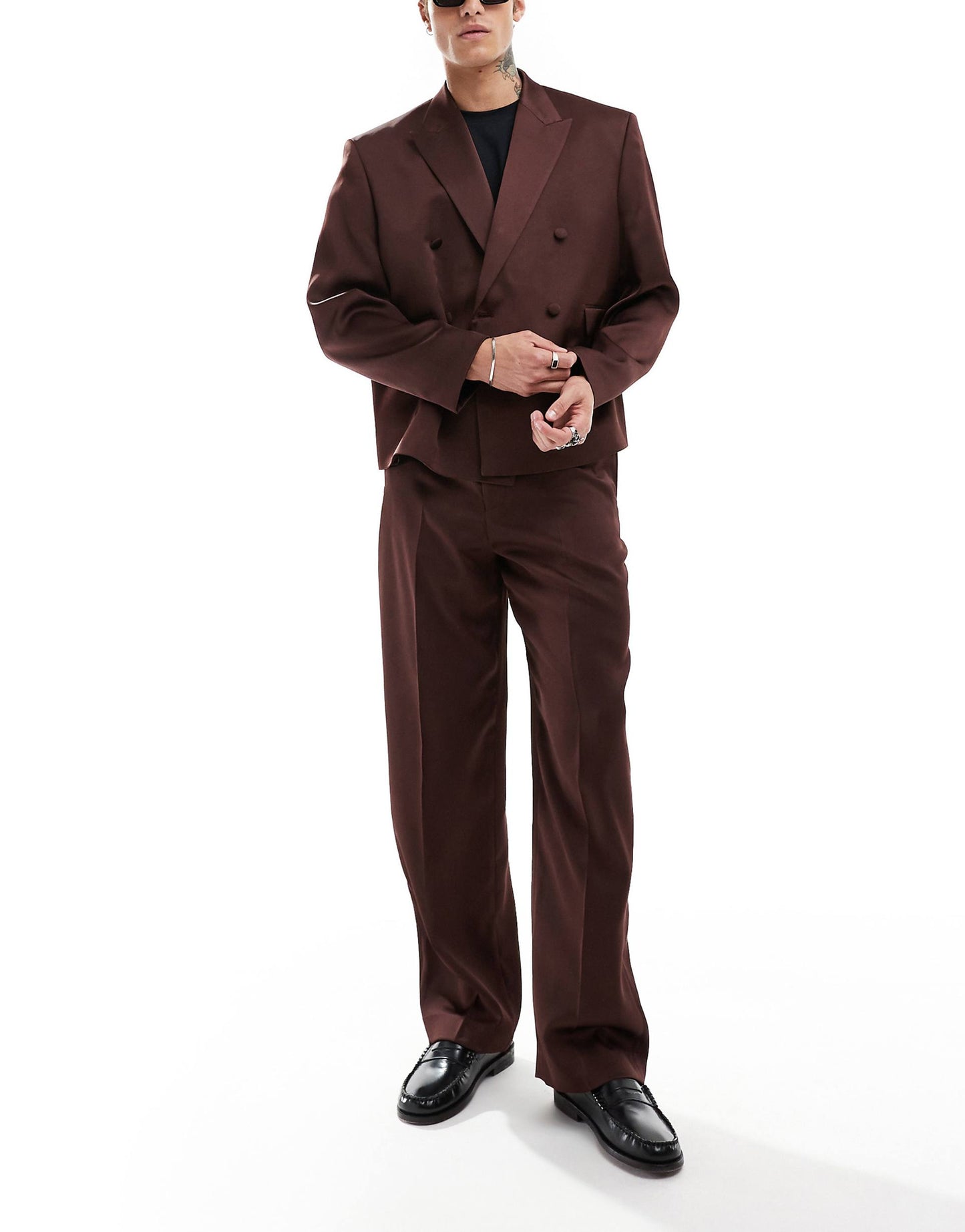 Wide Leg Suit Trousers