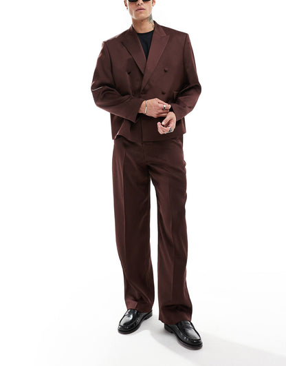 Wide Leg Suit Trousers