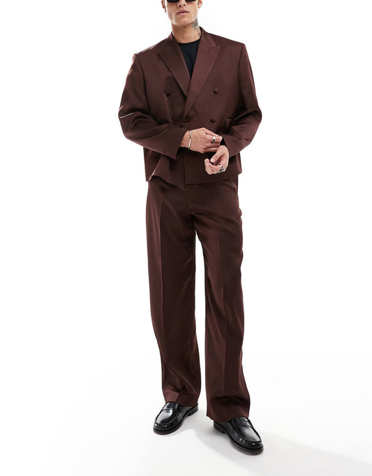 Wide Leg Suit Trousers