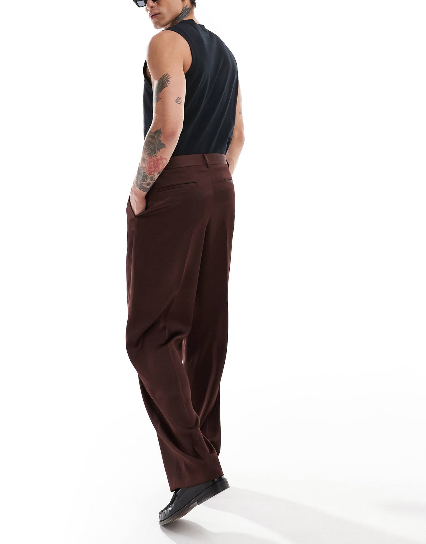 Wide Leg Suit Trousers