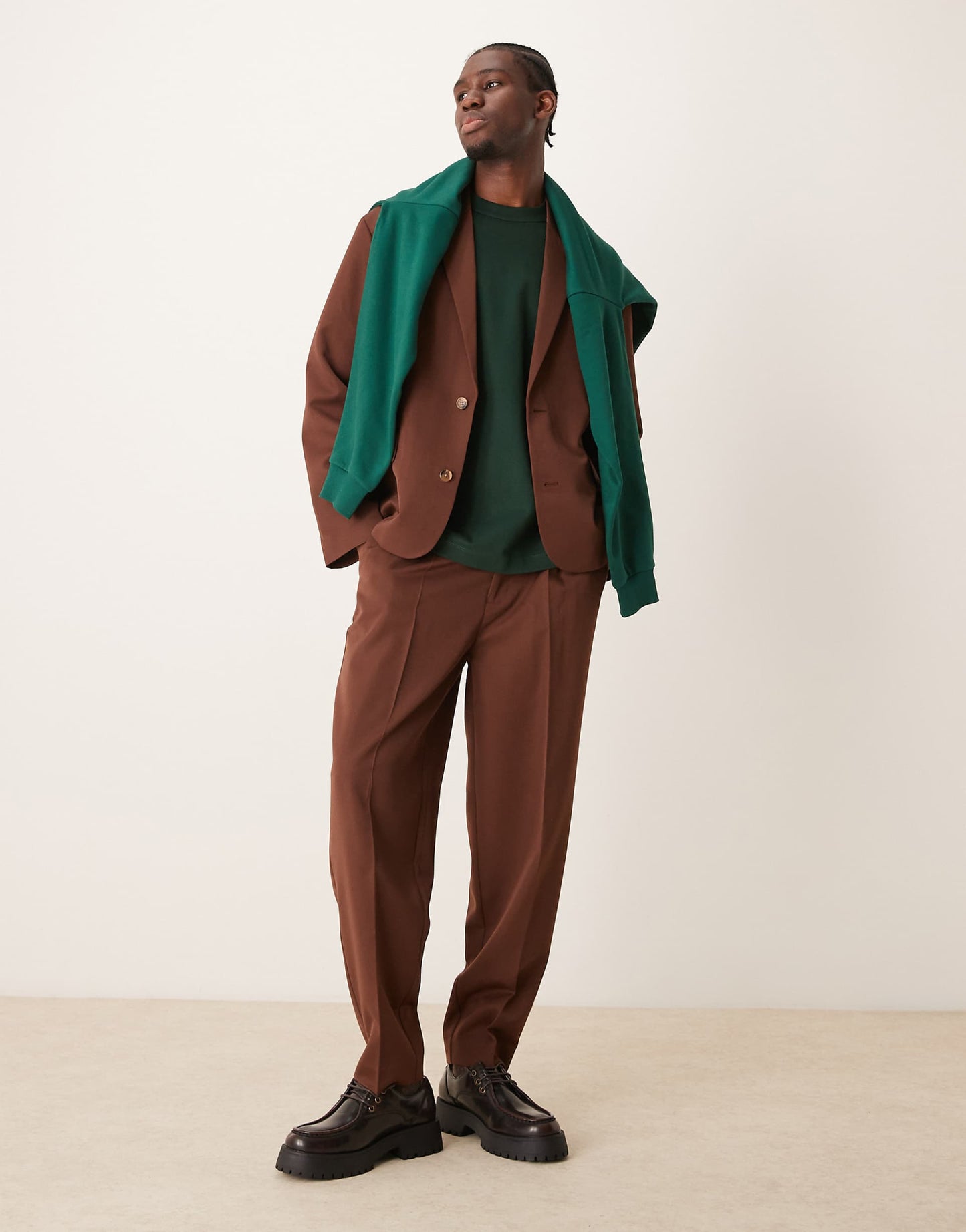 Oversized Tapered Suit Trousers