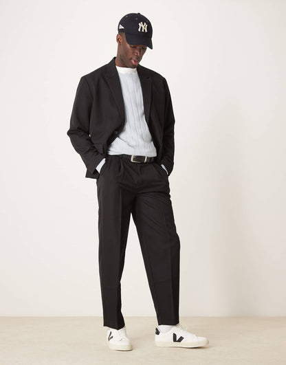 Oversized Tapered Suit Trousers