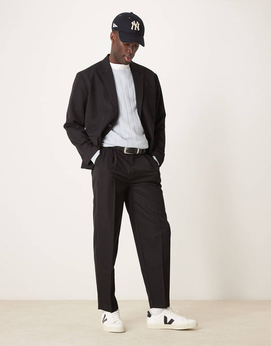 Oversized Tapered Suit Trousers