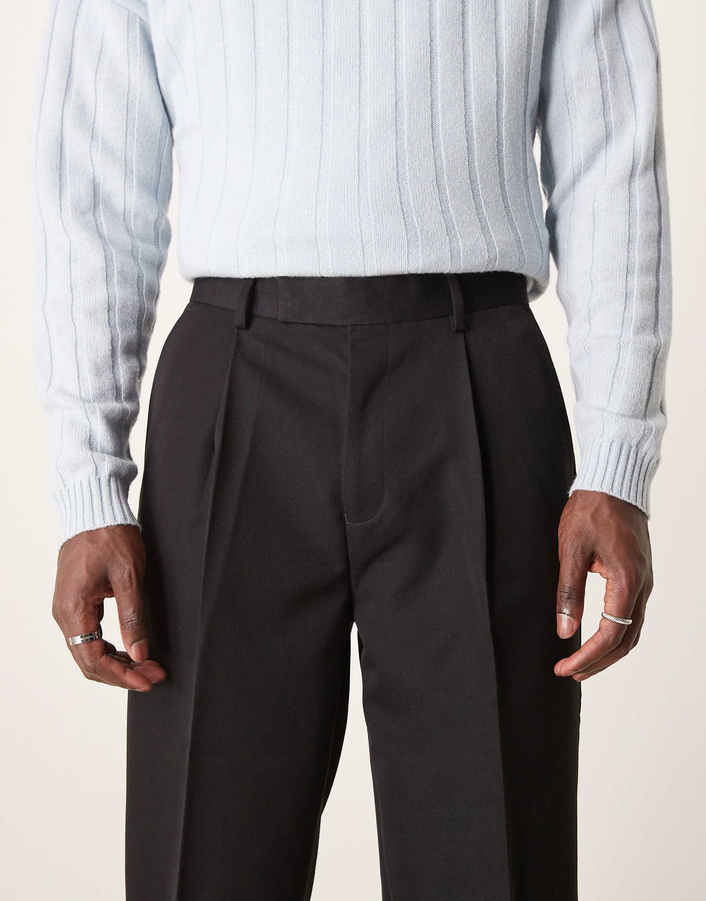 Oversized Tapered Suit Trousers