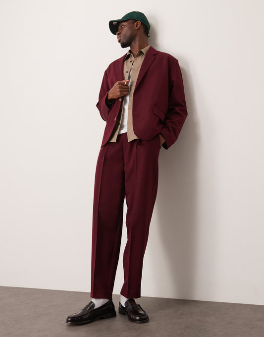 Oversized Tapered Suit Trousers