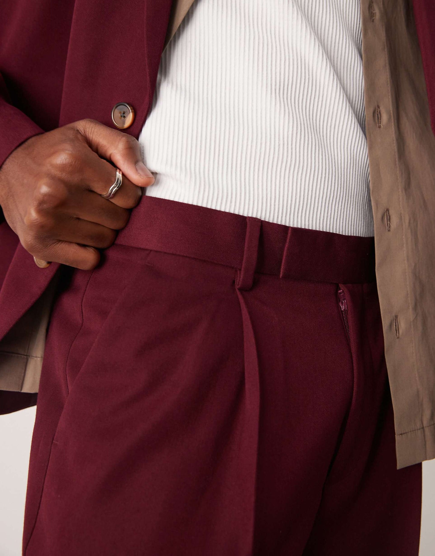 Oversized Tapered Suit Trousers