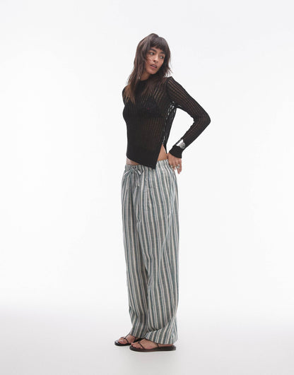 Knitted Open Stitch Asymetric Top