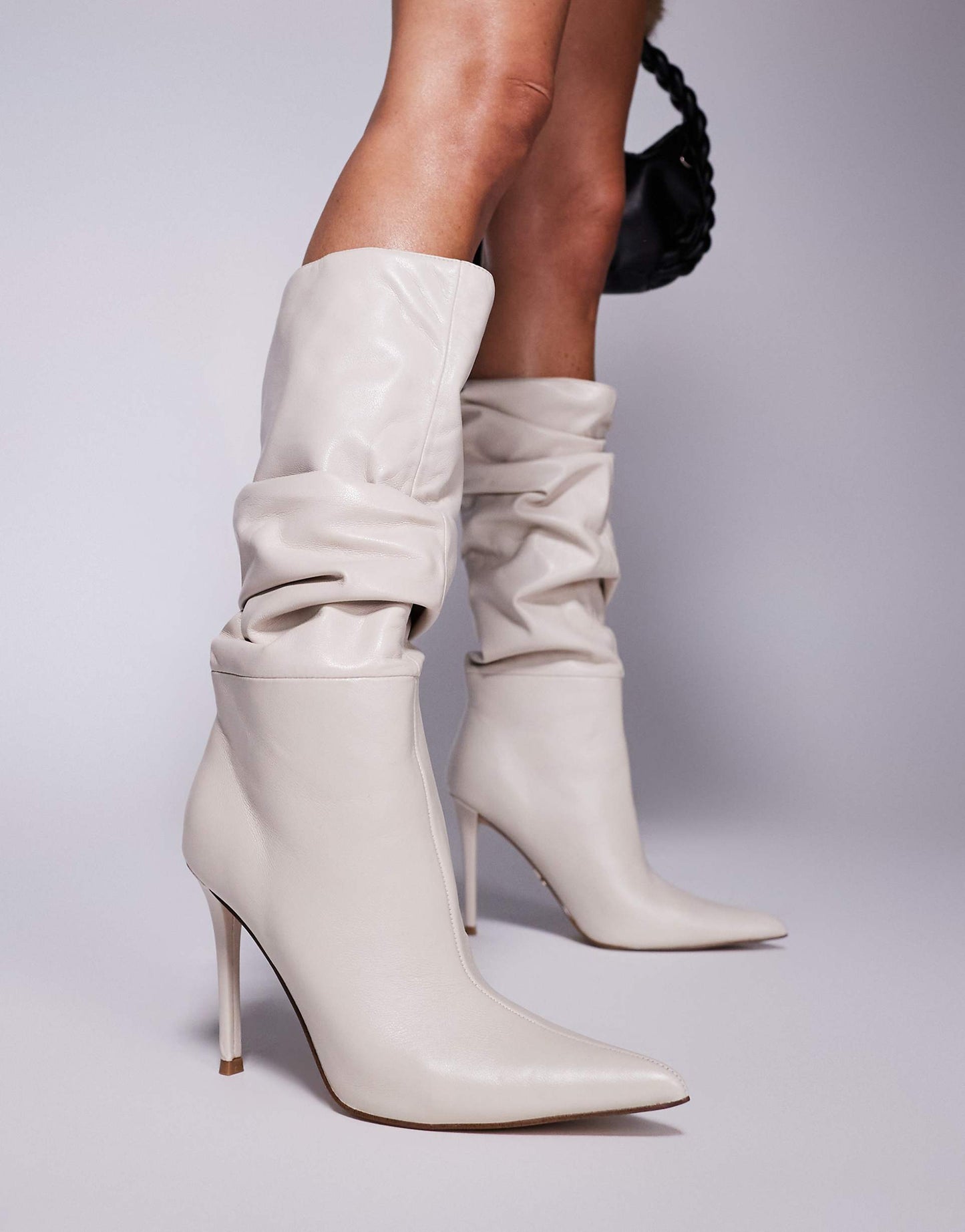 Schmooze Pointed Stiletto Heel Knee Boots