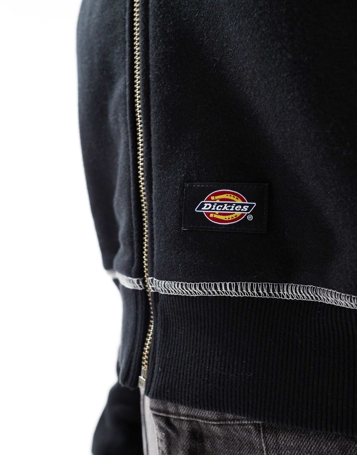 Seasonal Zip Through Jacket With Contrast Stitching